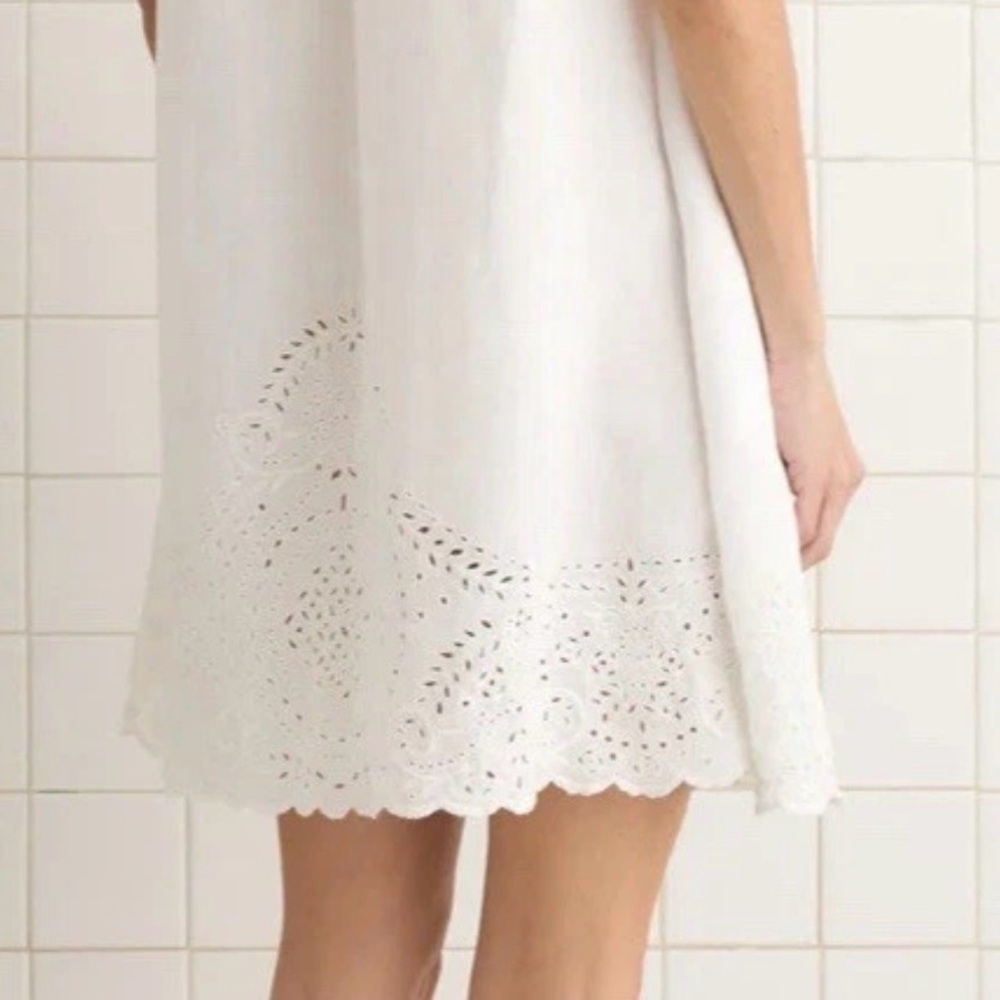 $1650 Bode Belvoir Dress. White. NWT 100% Linen. Pick Size gown. NWT - Picture 3 of 10